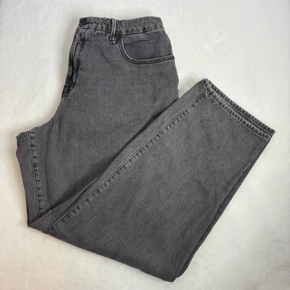 Good American Gray Jeans Size 15 90s High Rise Relaxed Fit
